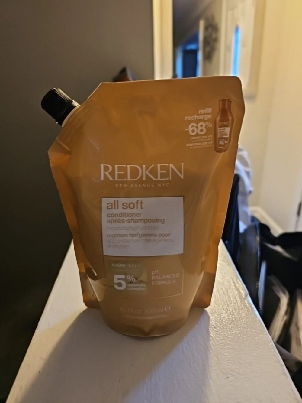 Redken All Soft Conditioner Refill Pouch - Gold